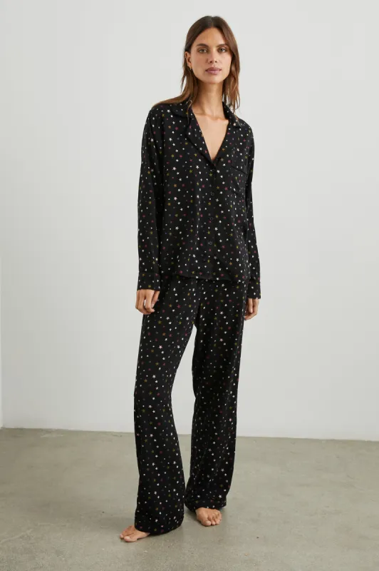 CLARA PAJAMA SET - MIXED RAINBOW STARS sold by Rails