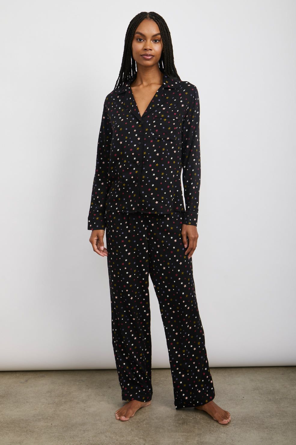 CLARA PAJAMA SET - MIXED RAINBOW STARS sold by Rails
