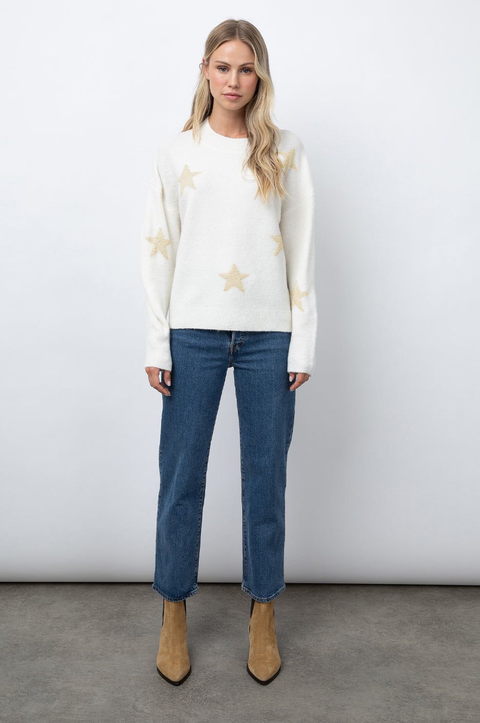 KANA SWEATER - WHITE GOLD STARS sold by Rails product image thumbnail 3