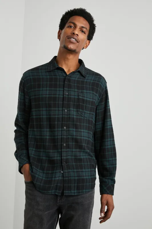 LENNOX SHIRT - EMERALD SHADOW sold by Rails