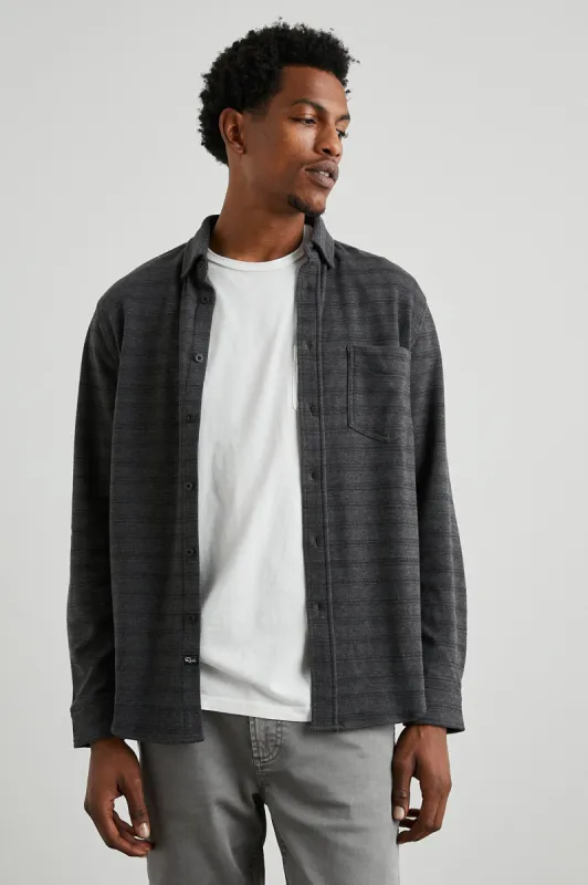 BERKELEY SHIRT - BLACK CHARCOAL STRIPE sold by Rails