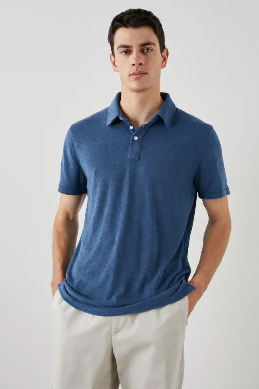 RHEN POLO SHIRT - ENSIGN BLUE sold by Rails