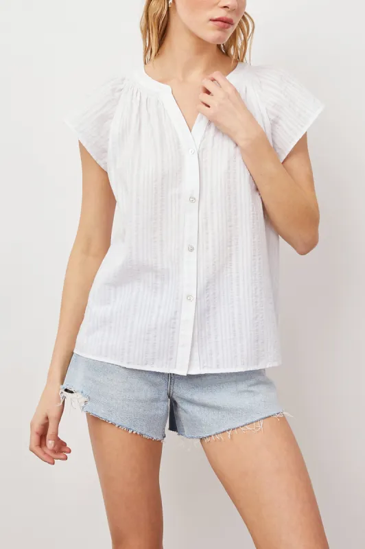 ALENA TOP - POWDER STRIPE sold by Rails