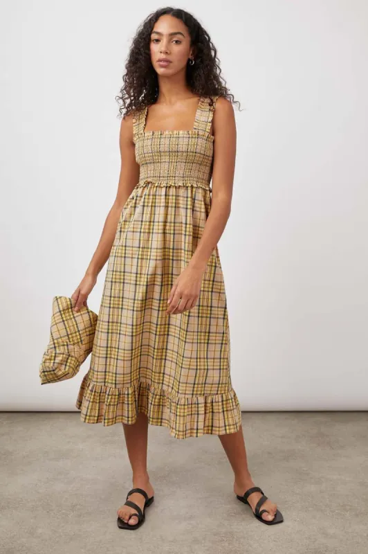 RUMI DRESS - SUNFLOWER PLAID sold by Rails