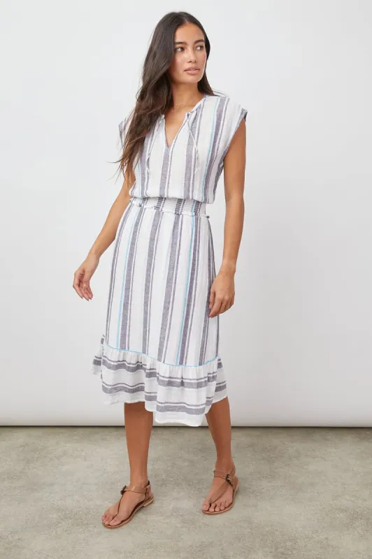 ASHLYN DRESS - AEGEAN BLUE STRIPE sold by Rails