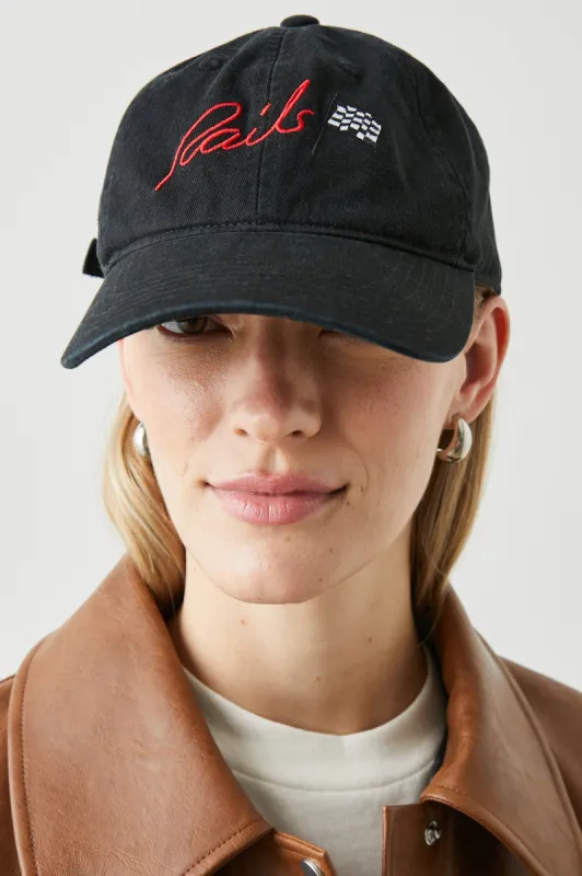 RAILS BASEBALL CAP - BLACK RAILS RACING sold by Rails
