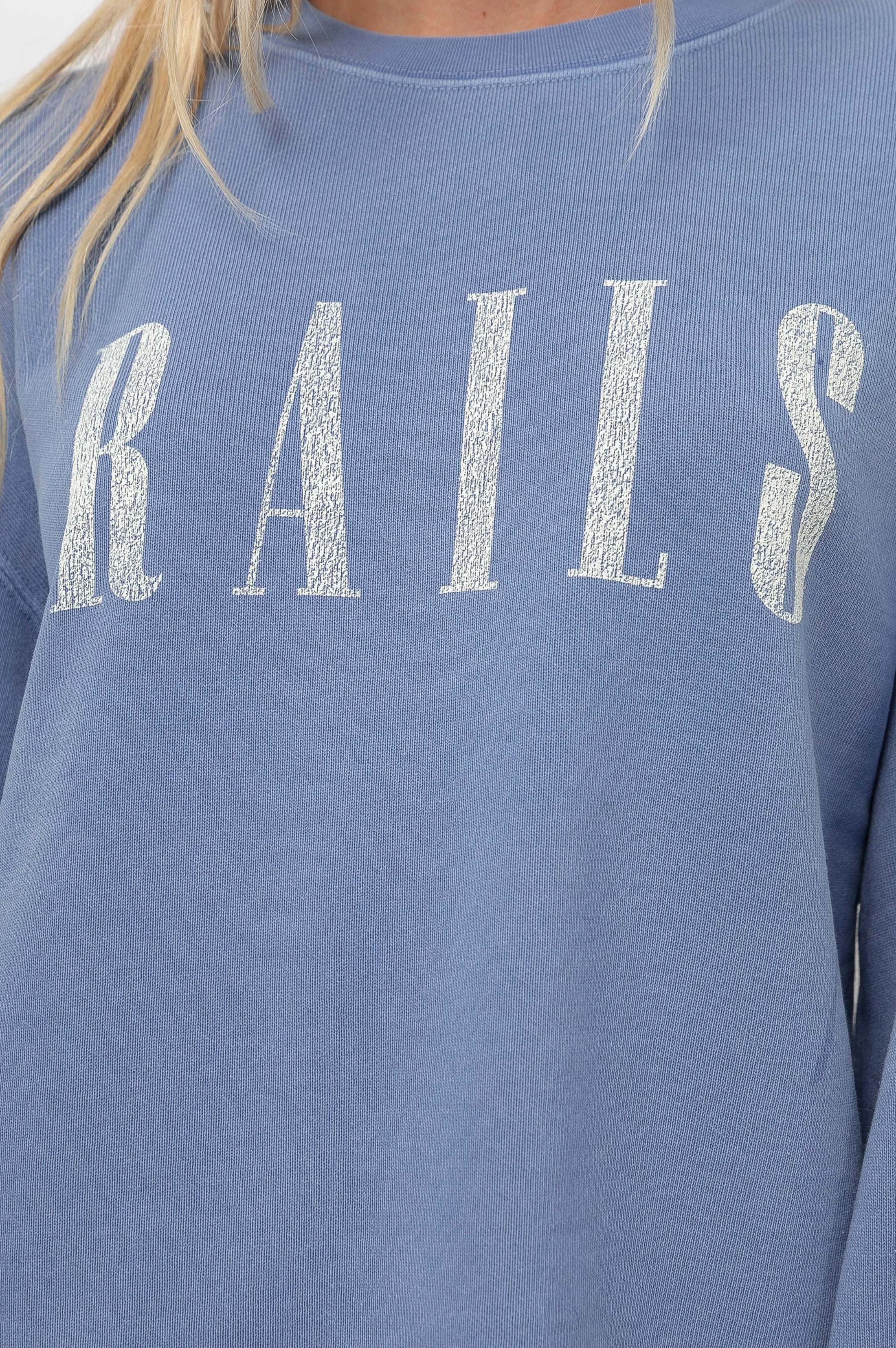 RAILS SIGNATURE SWEATSHIRT - WASHED INDIGO RAILS sold by Rails product image thumbnail 2