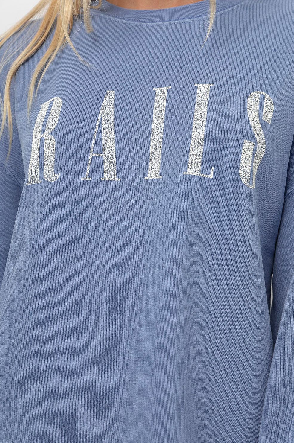 RAILS SIGNATURE SWEATSHIRT - WASHED INDIGO RAILS sold by Rails product image thumbnail 2