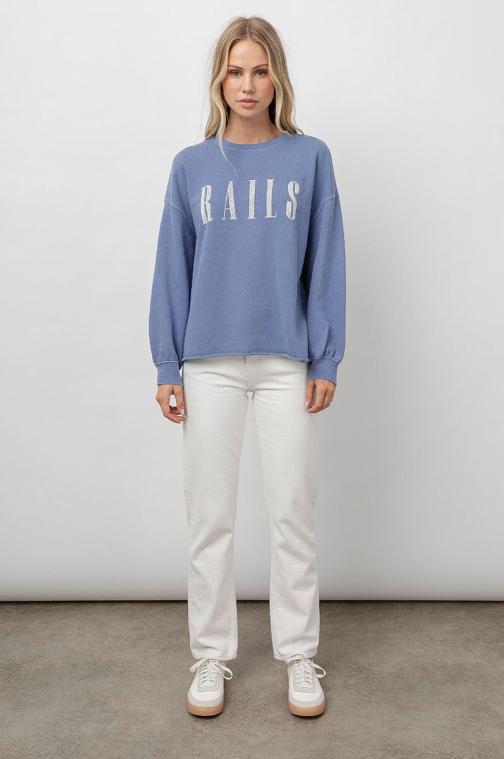 RAILS SIGNATURE SWEATSHIRT - WASHED INDIGO RAILS sold by Rails product image thumbnail 5