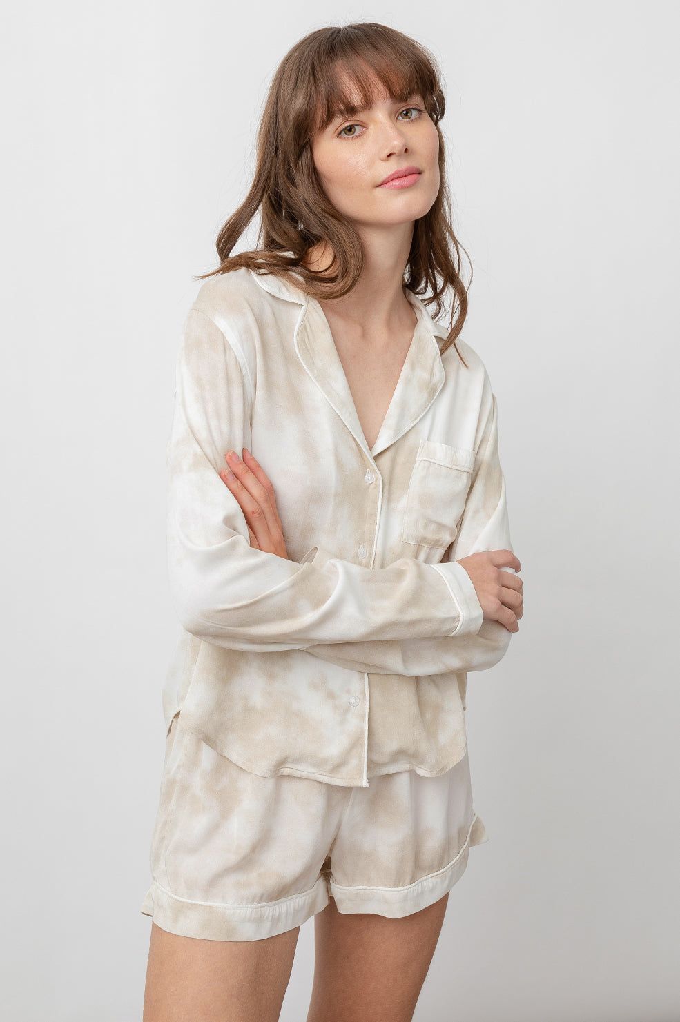 KELLEN PAJAMA SET - IVORY TIE DYE sold by Rails product image thumbnail 3