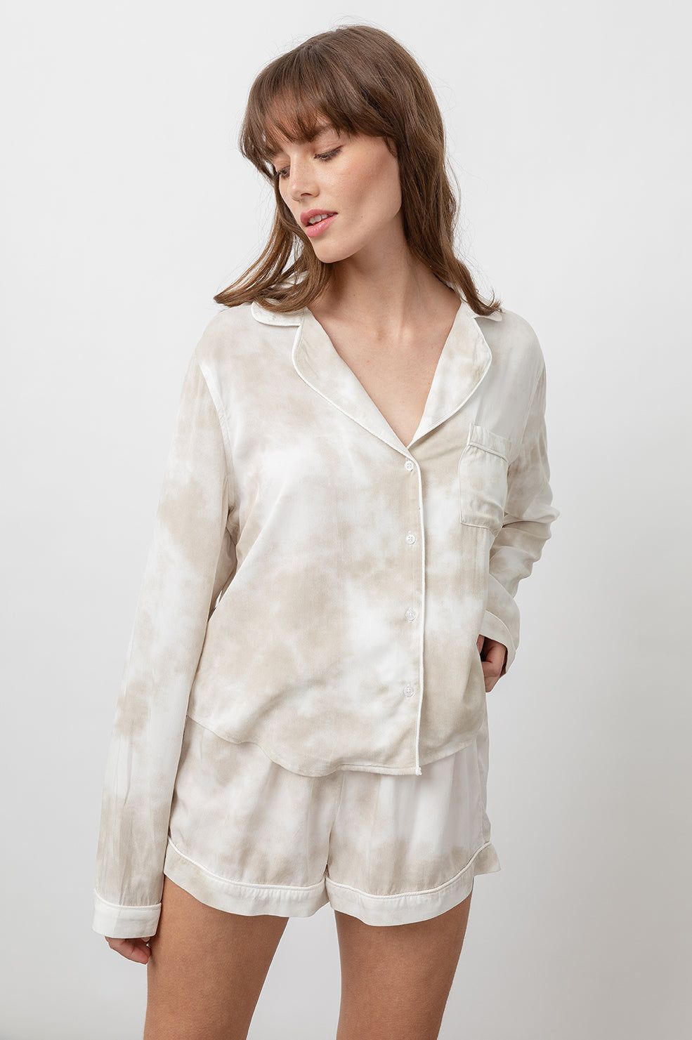 KELLEN PAJAMA SET - IVORY TIE DYE sold by Rails