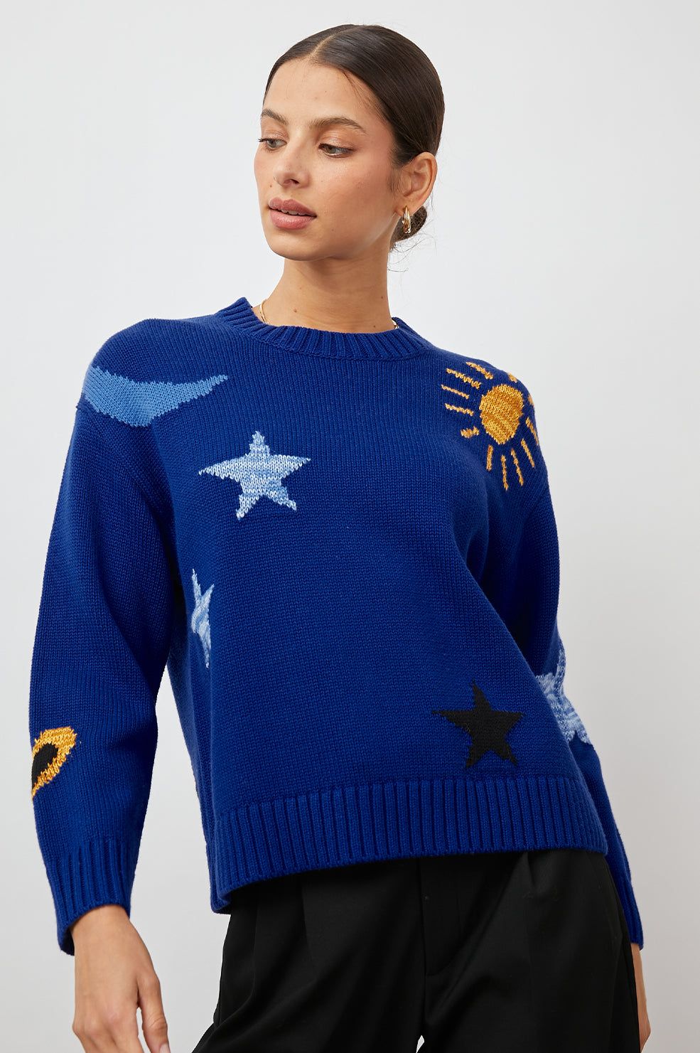 ZOEY SWEATER - COBALT GOLD GALAXY sold by Rails product image thumbnail 4