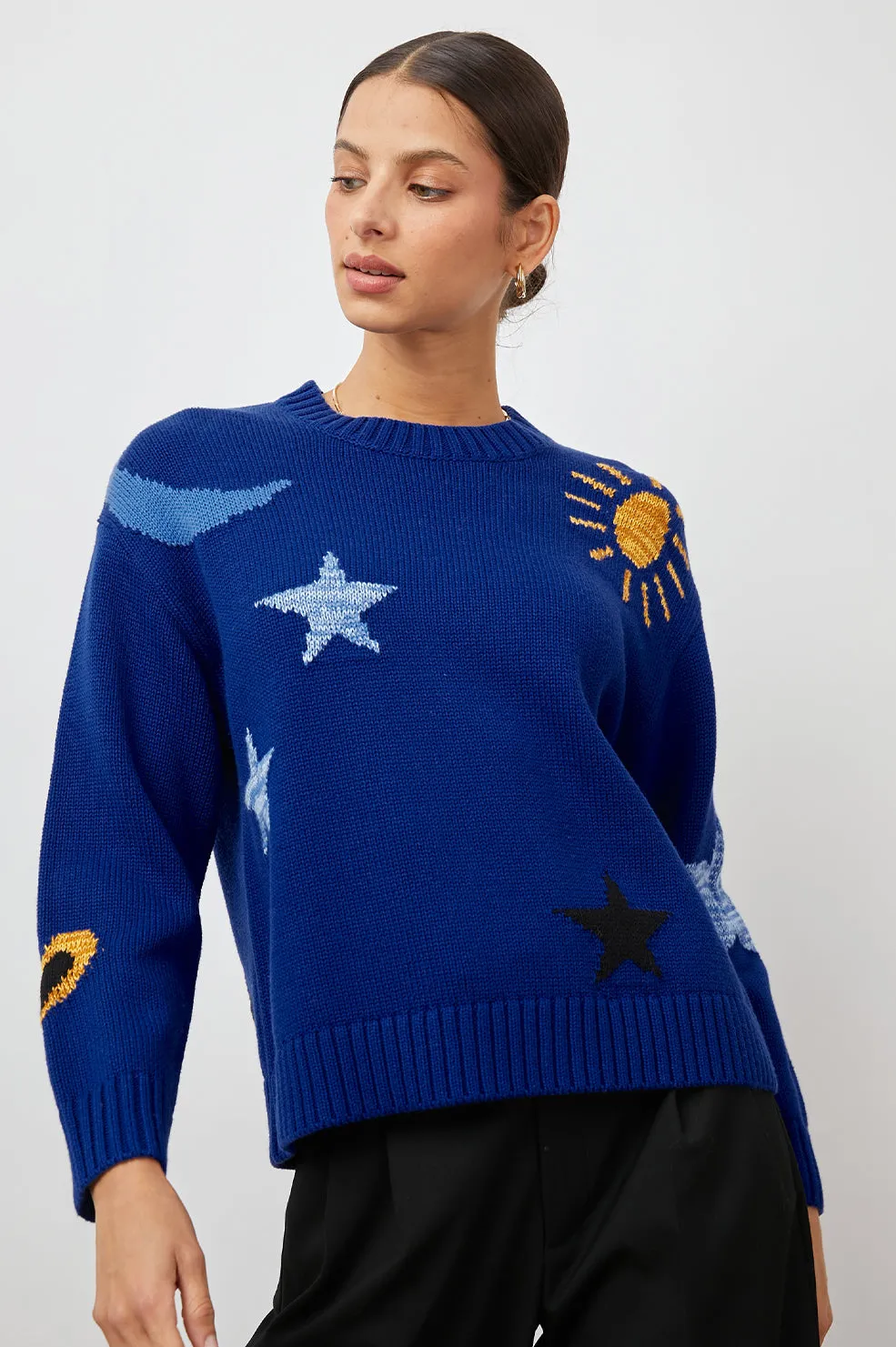 ZOEY SWEATER - COBALT GOLD GALAXY sold by Rails product image thumbnail 4