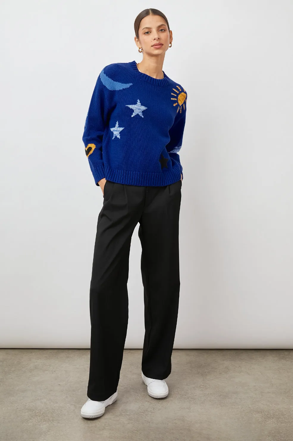 ZOEY SWEATER - COBALT GOLD GALAXY sold by Rails product image thumbnail 3