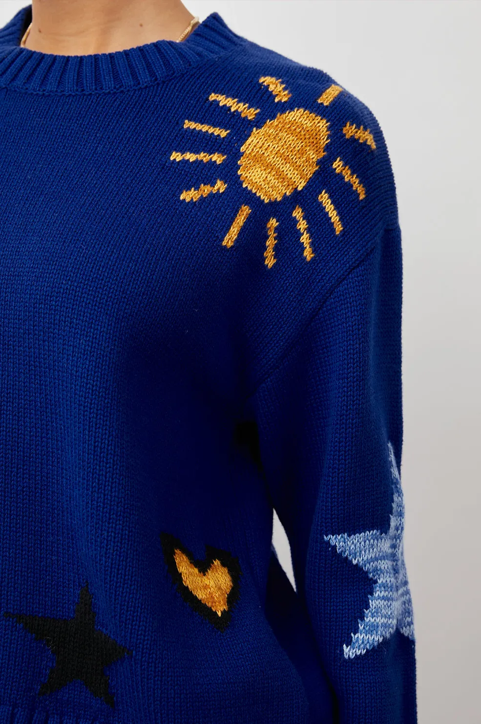 ZOEY SWEATER - COBALT GOLD GALAXY sold by Rails product image thumbnail 2