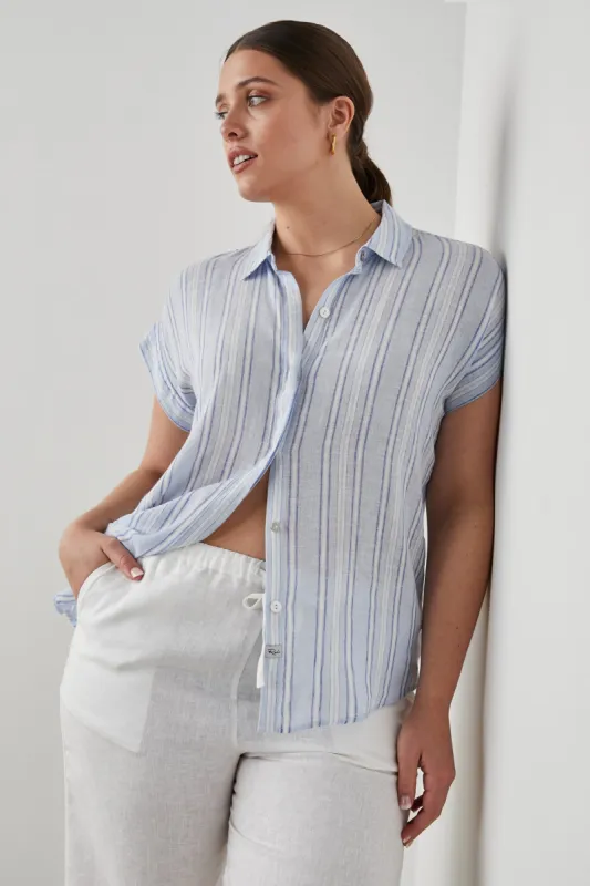 JAMIE SHIRT - NAPOLI STRIPE sold by Rails