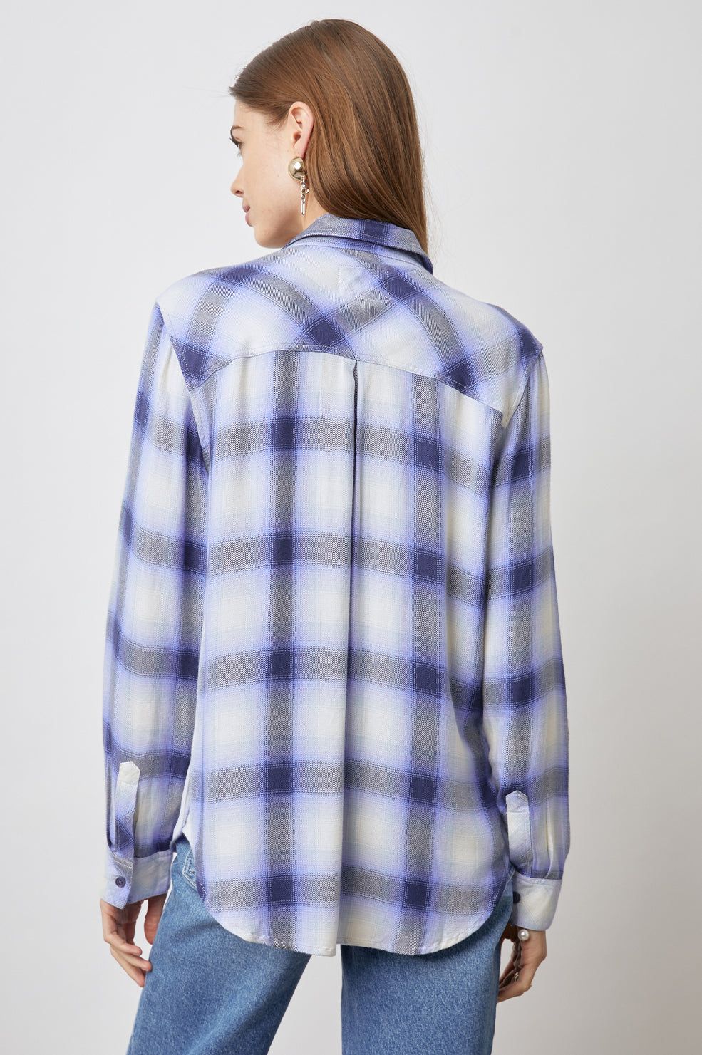 HUNTER SHIRT - NAVY IVORY ICE sold by Rails product image thumbnail 5