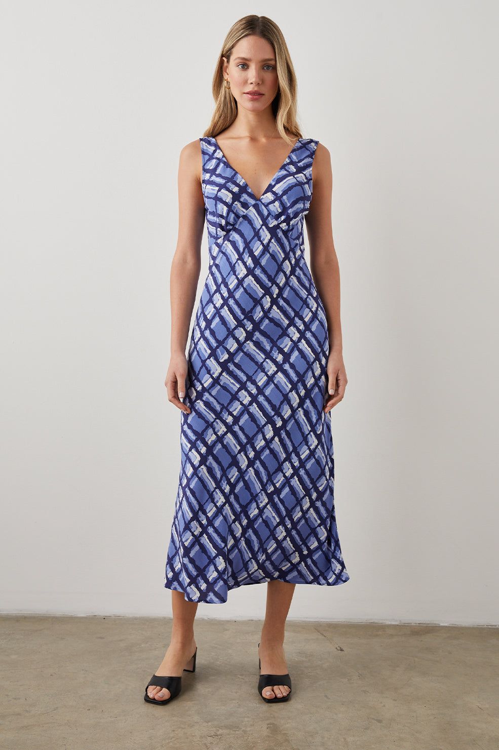 AUDRINA DRESS - AZURE PLAID sold by Rails