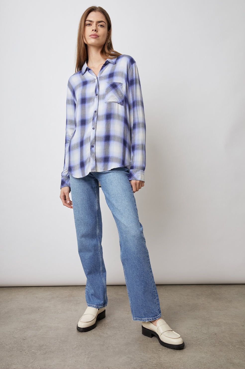 HUNTER SHIRT - NAVY IVORY ICE sold by Rails product image thumbnail 4