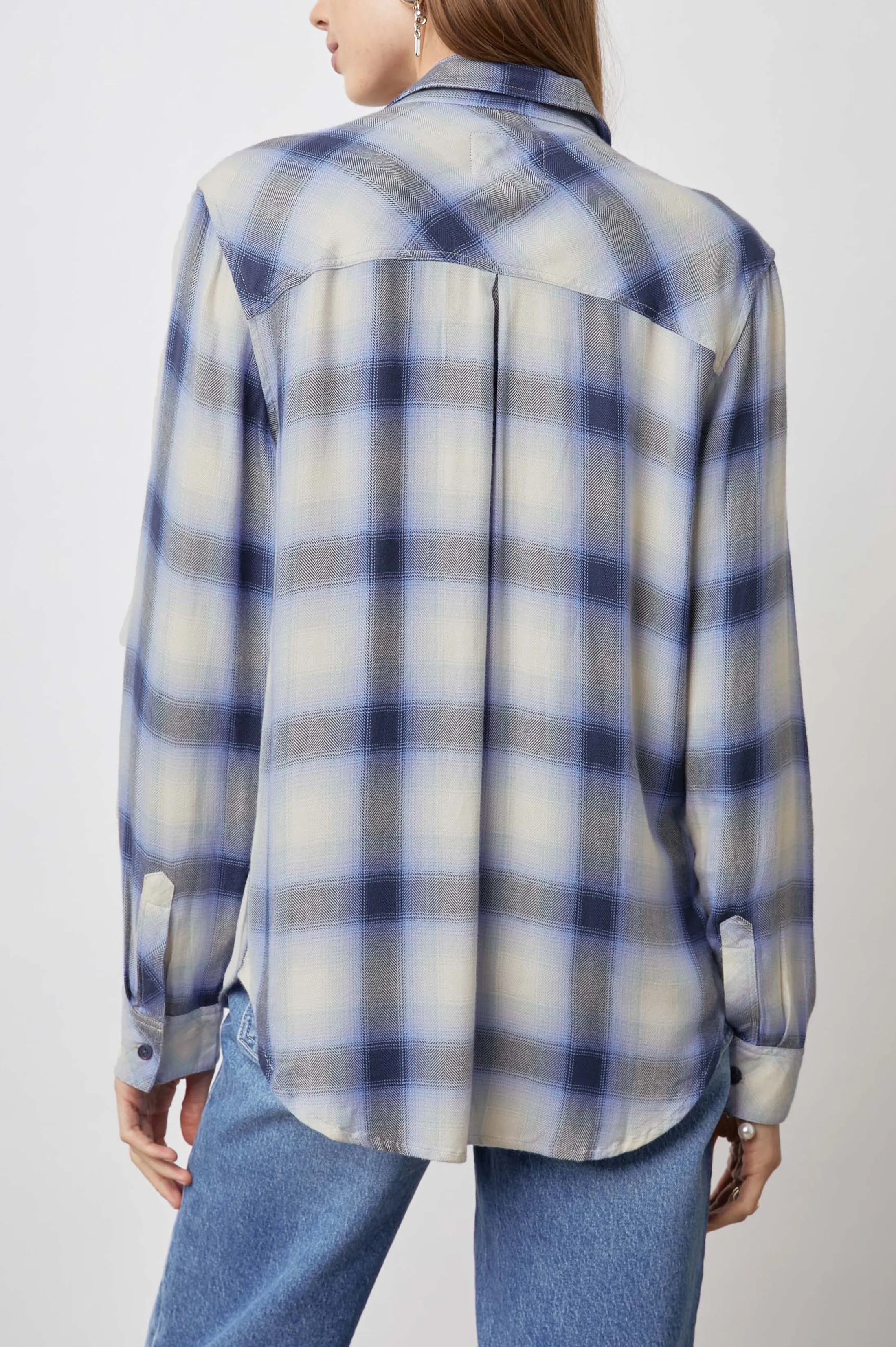 HUNTER SHIRT - NAVY IVORY ICE sold by Rails product image thumbnail 4