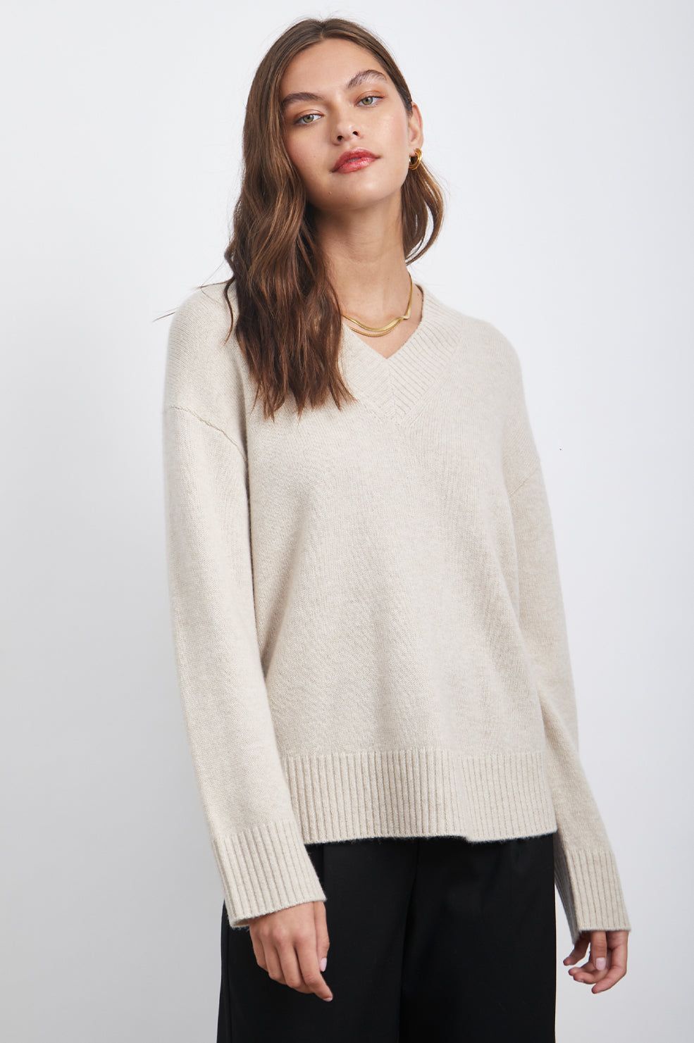 MICHELLE SWEATER - OATMEAL sold by Rails product image thumbnail 3