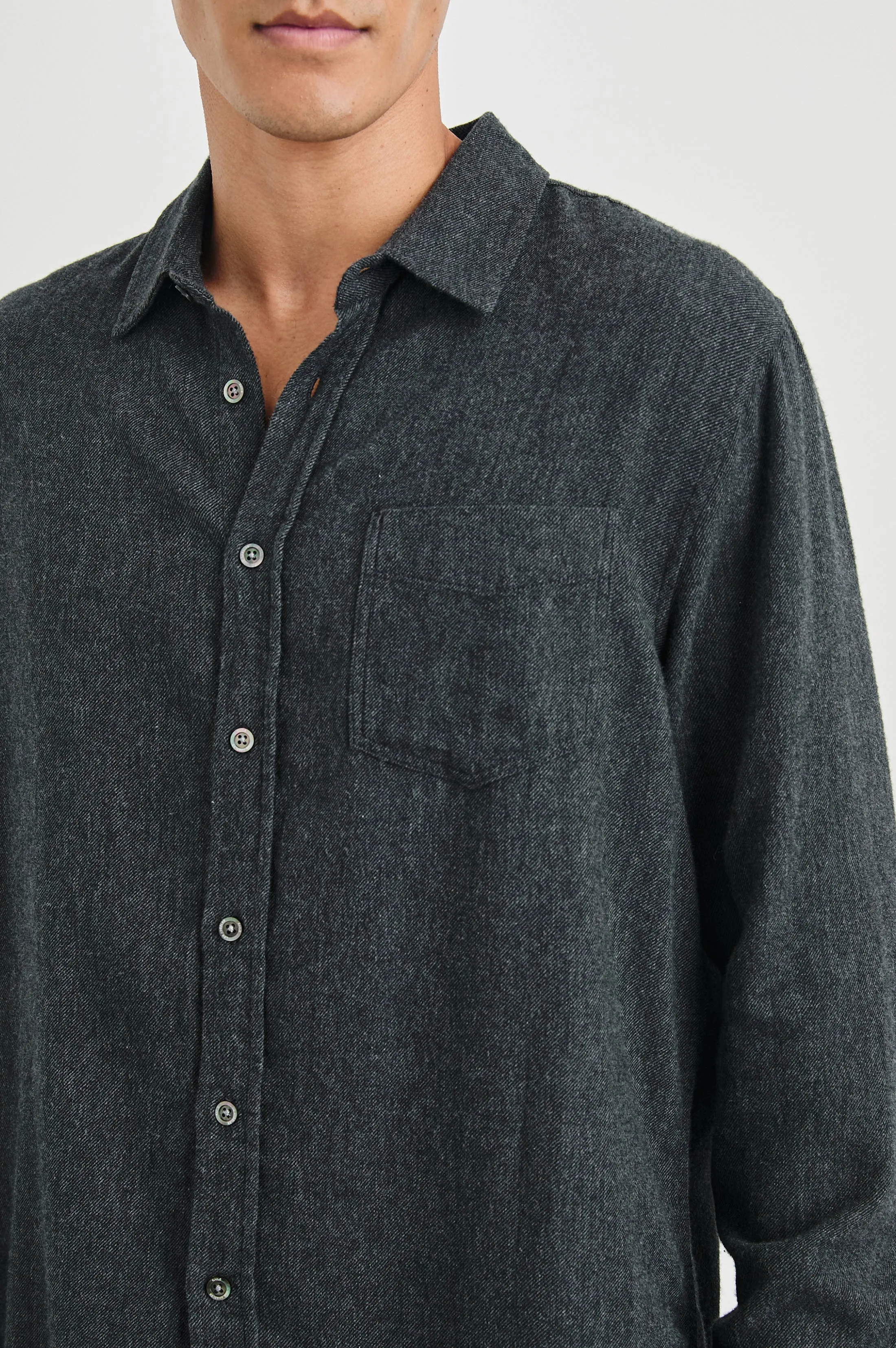LENNOX SHIRT - BLACKHAWK MELANGE sold by Rails product image thumbnail 2