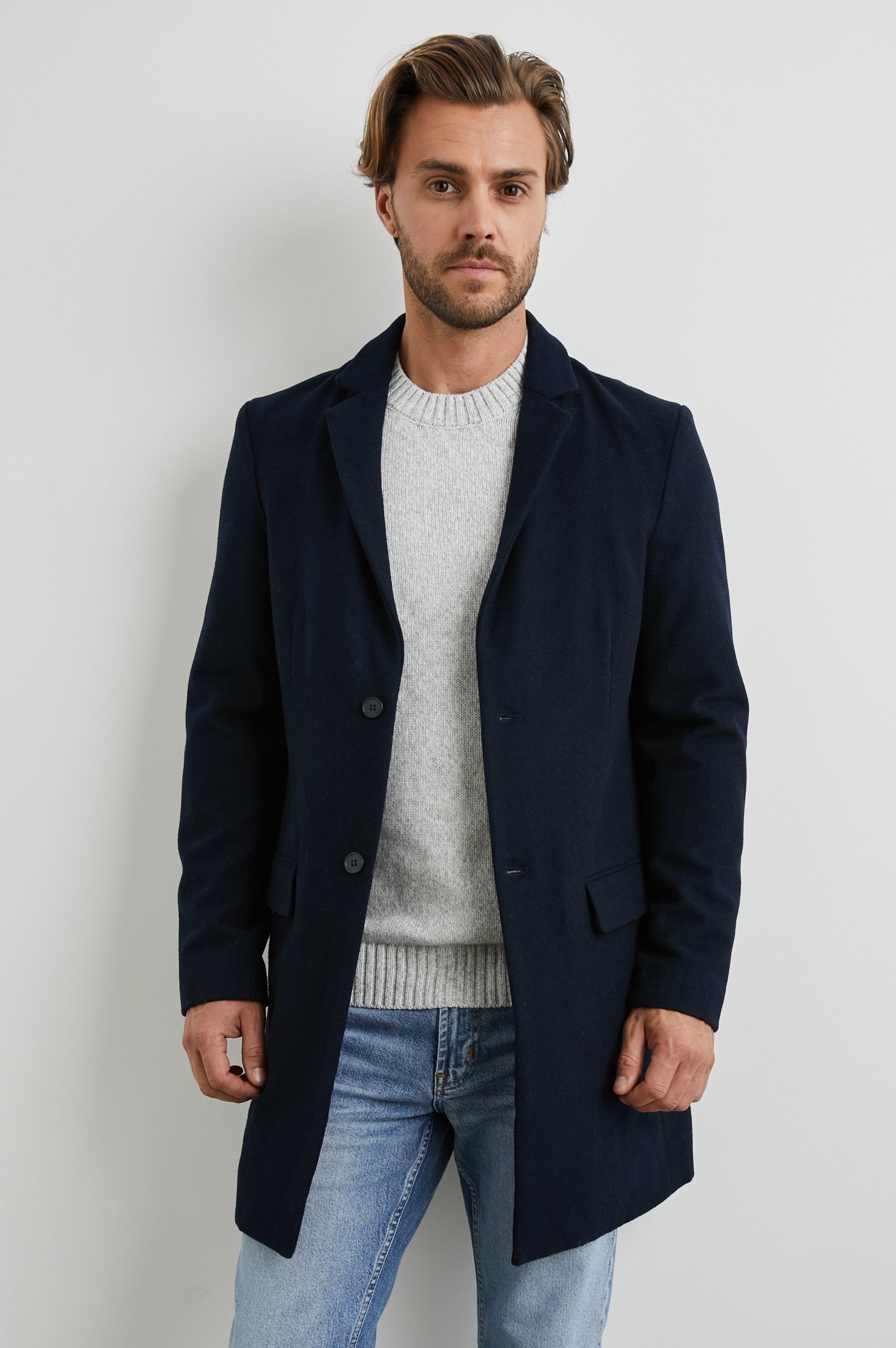 LARK COAT - NAVY sold by Rails