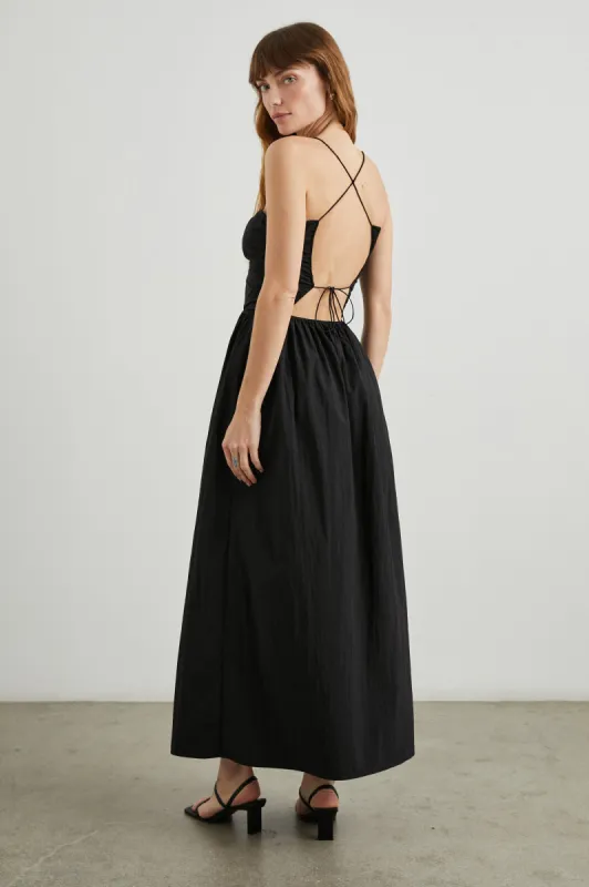 SILVIA DRESS - BLACK NYLON sold by Rails