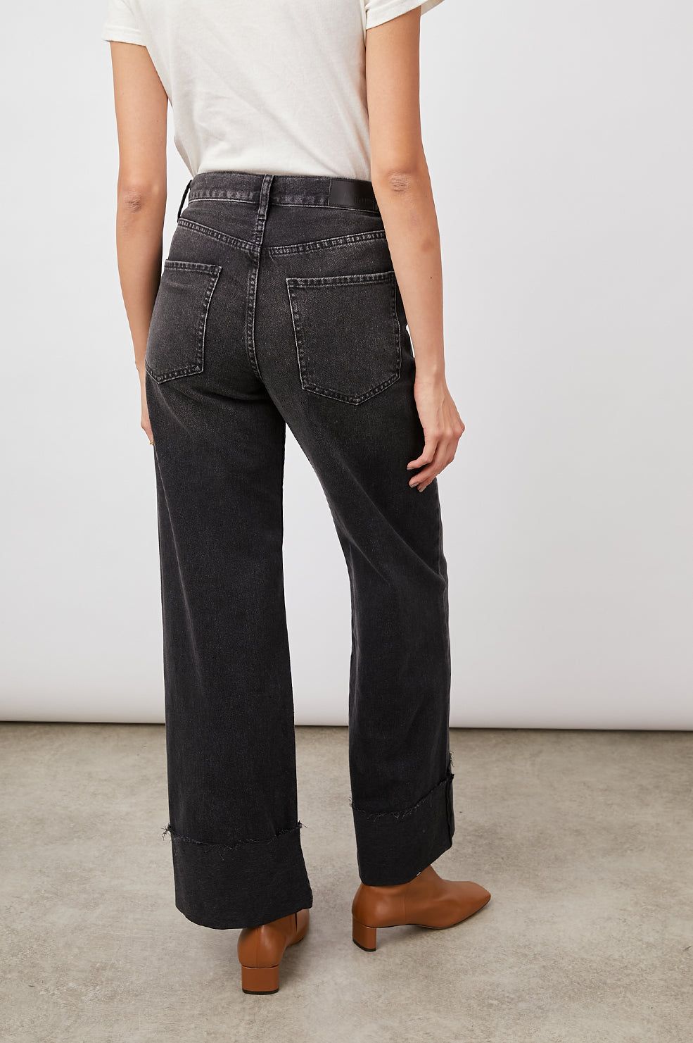 GETTY WIDE LEG - ASH BLACK CUFFED sold by Rails product image thumbnail 3