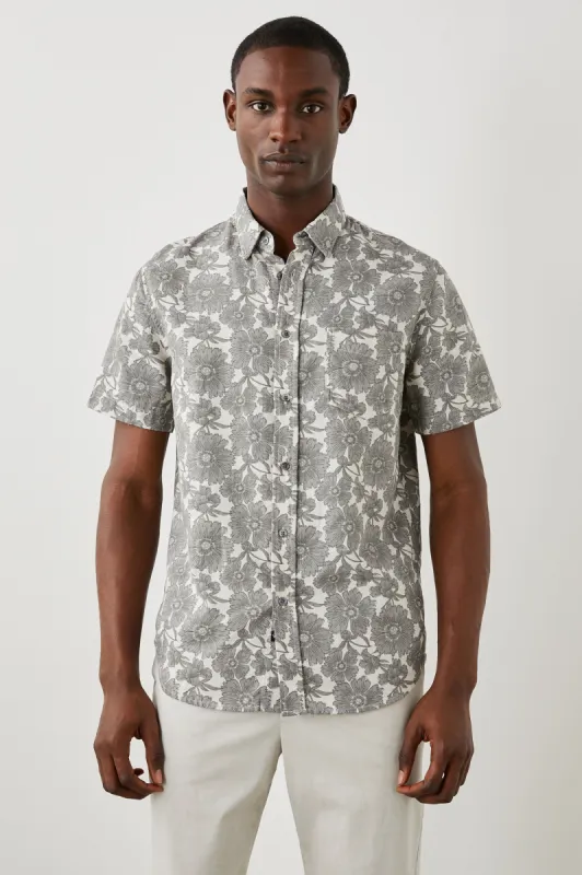 FAIRFAX SHIRT - DAPPLED PETAL MONOCHROME sold by Rails