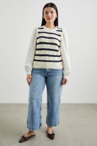 BAMBI SWEATER - IVORY NAVY STRIPE sold by Rails
