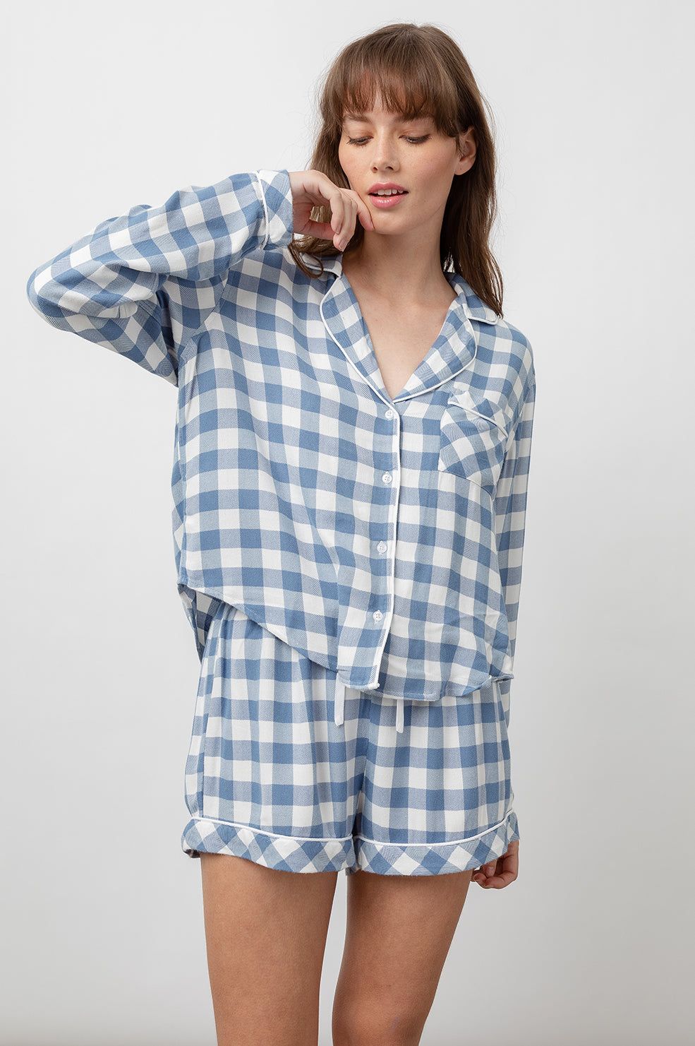 KELLEN PAJAMA SET - AZURE SALT sold by Rails
