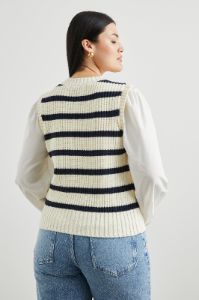 BAMBI SWEATER - IVORY NAVY STRIPE sold by Rails