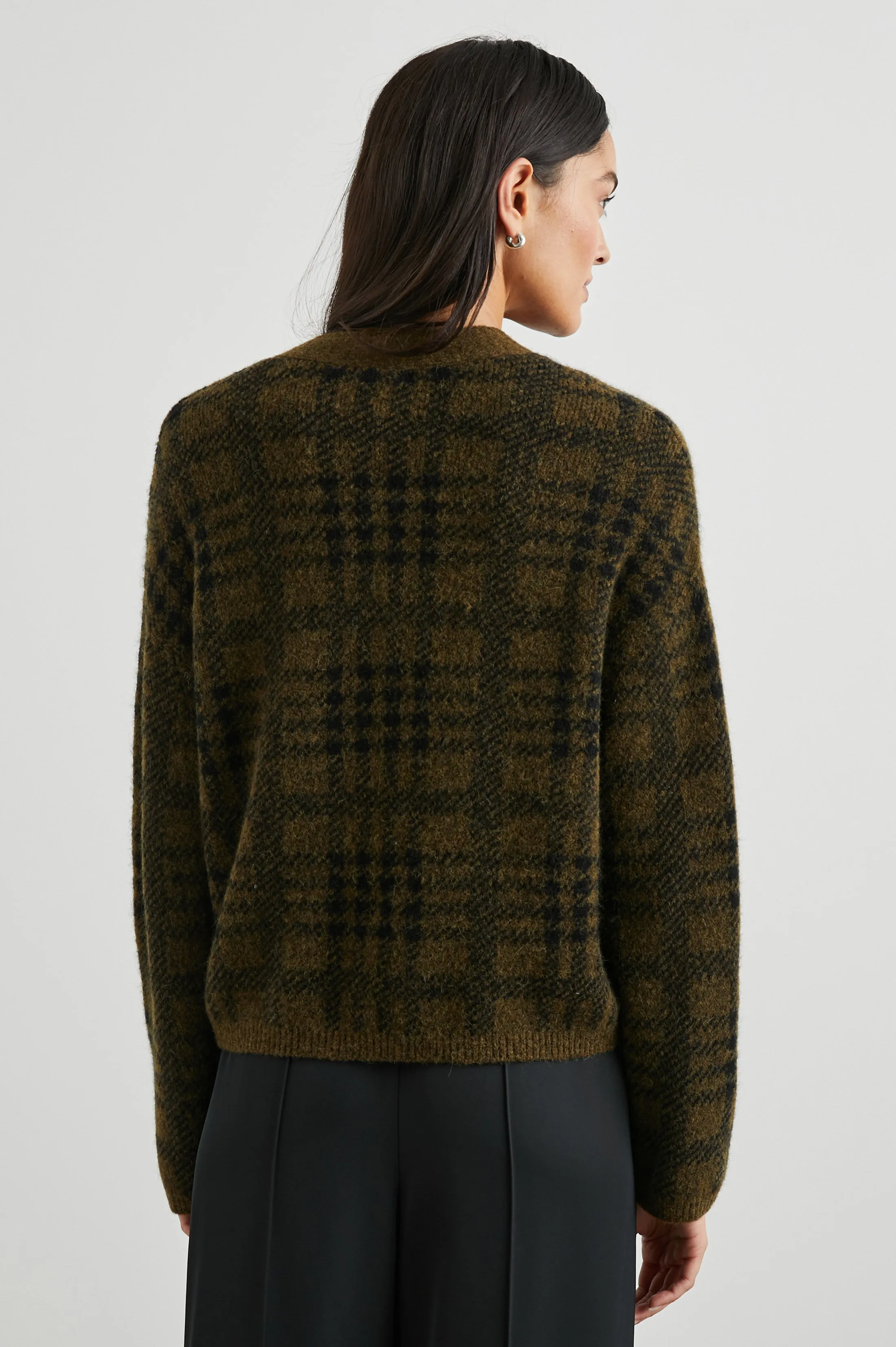 REESE CARDIGAN - OLIVE PLAID sold by Rails product image thumbnail 5