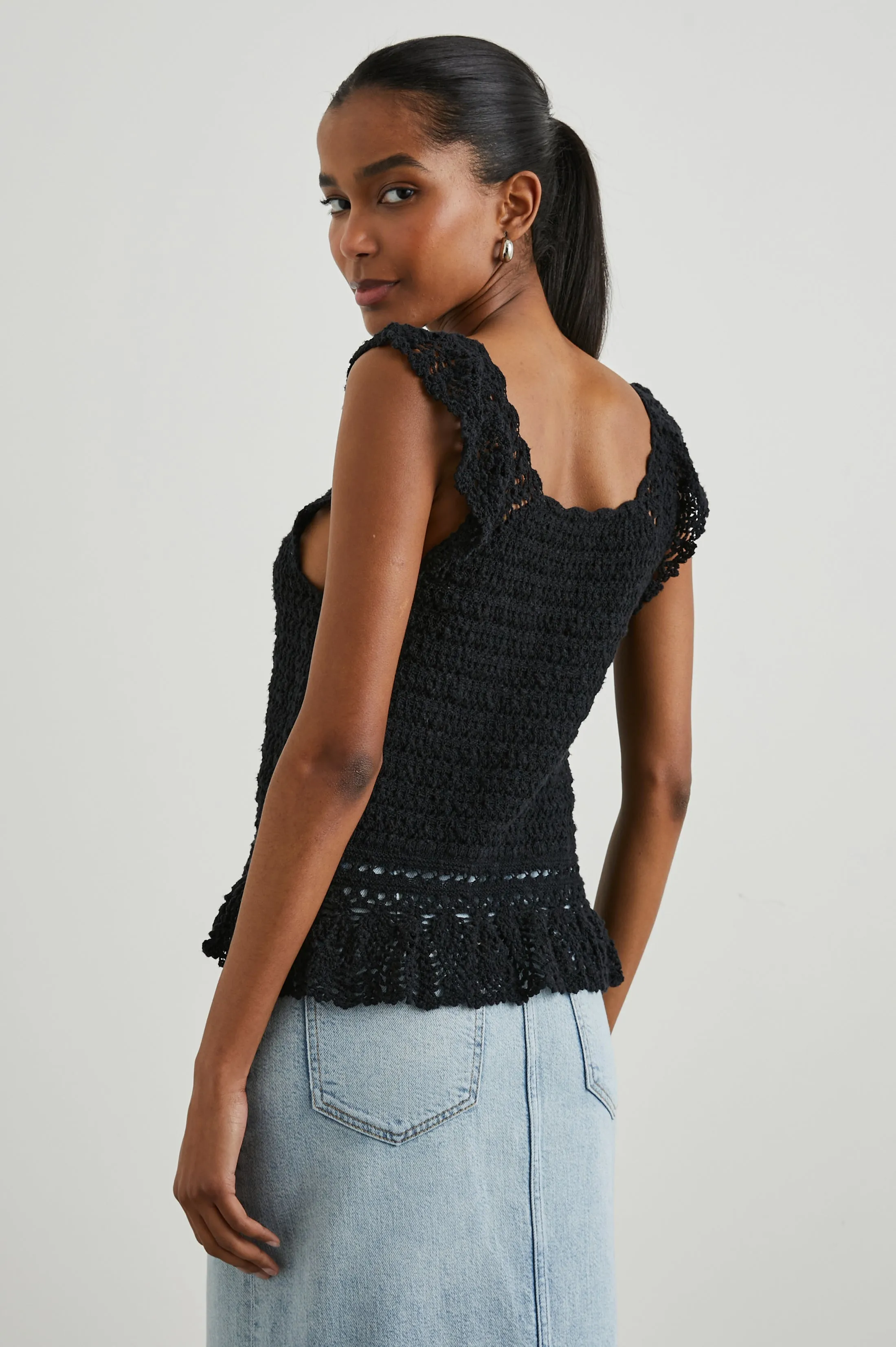 HATTIE TOP - BLACK sold by Rails product image thumbnail 4