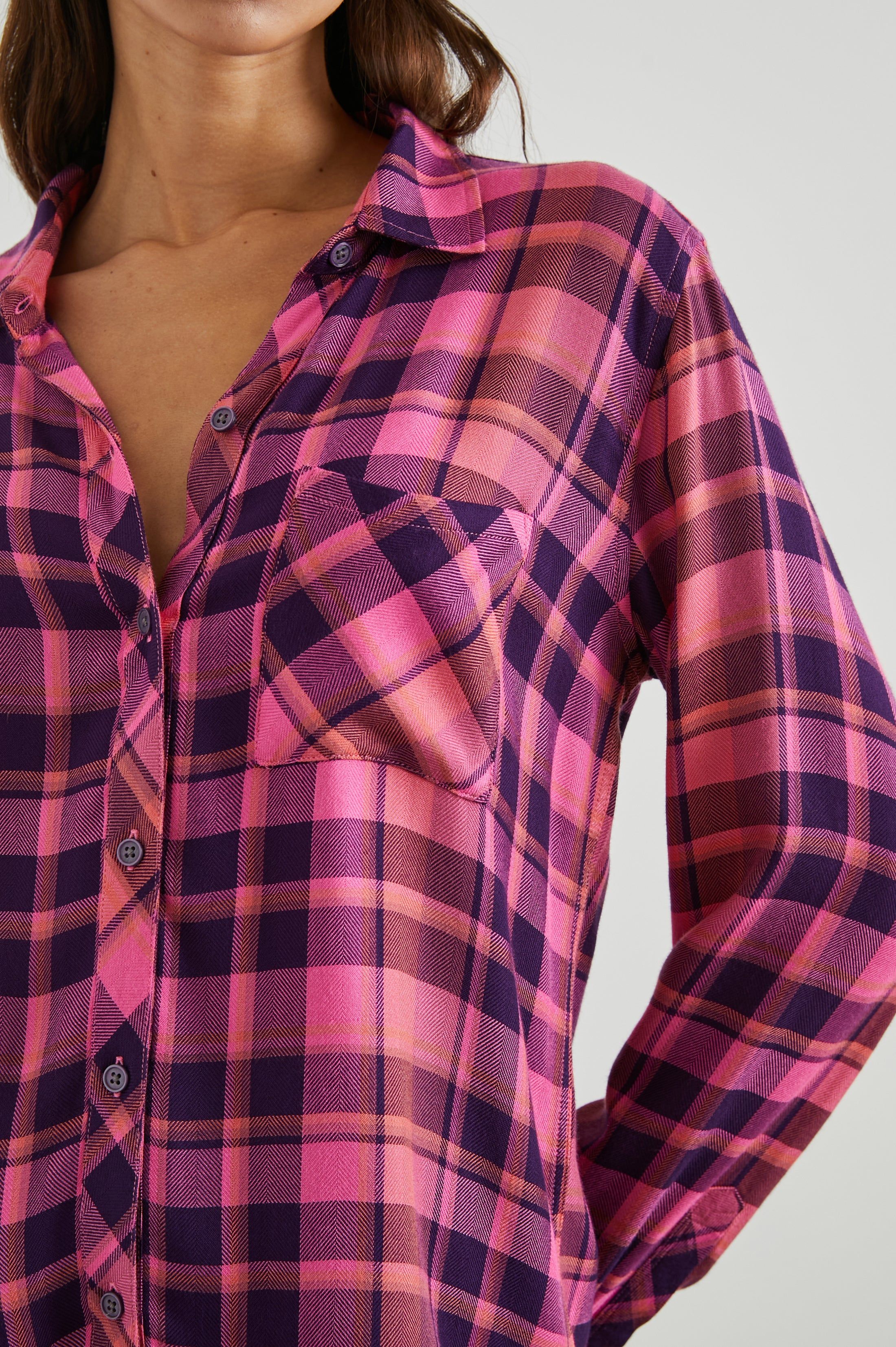 HUNTER SHIRT - ELECTRIC PINK sold by Rails product image thumbnail 2