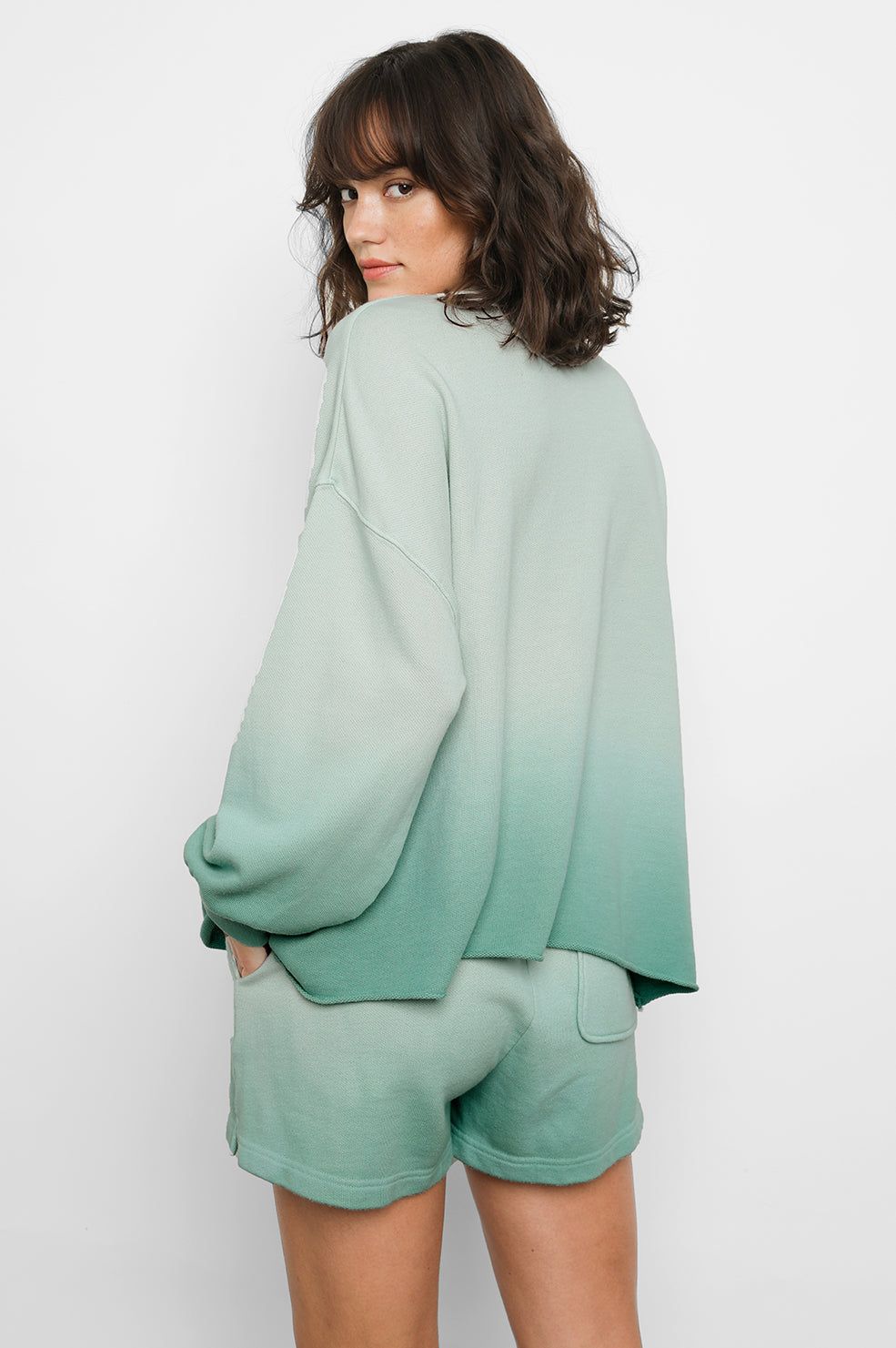 REEVES SWEATSHIRT - AQUA DIP DYE sold by Rails product image thumbnail 4