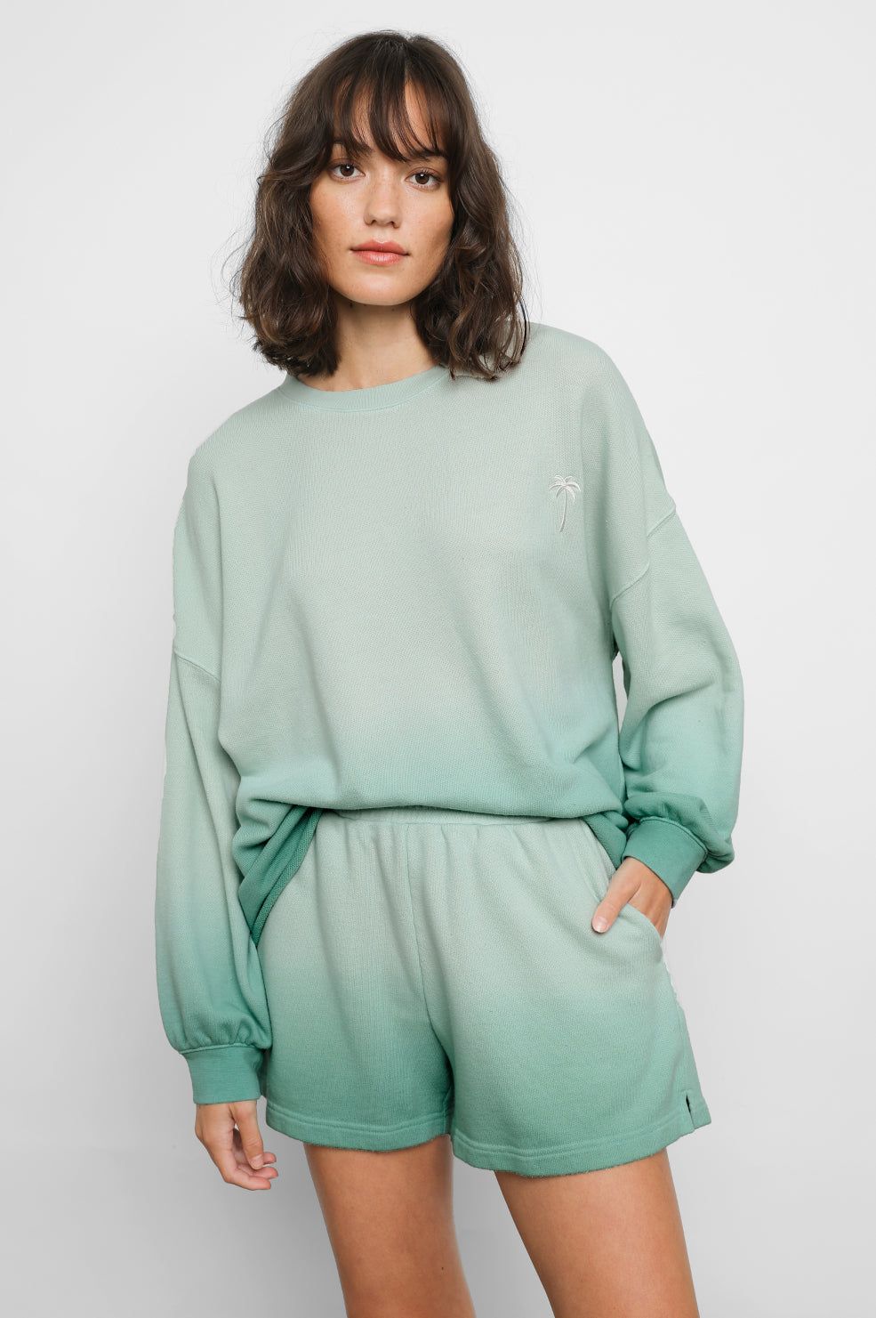 REEVES SWEATSHIRT - AQUA DIP DYE sold by Rails product image thumbnail 3