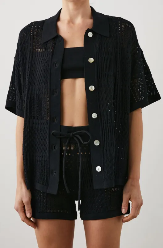 CLEMENTE TOP - BLACK sold by Rails