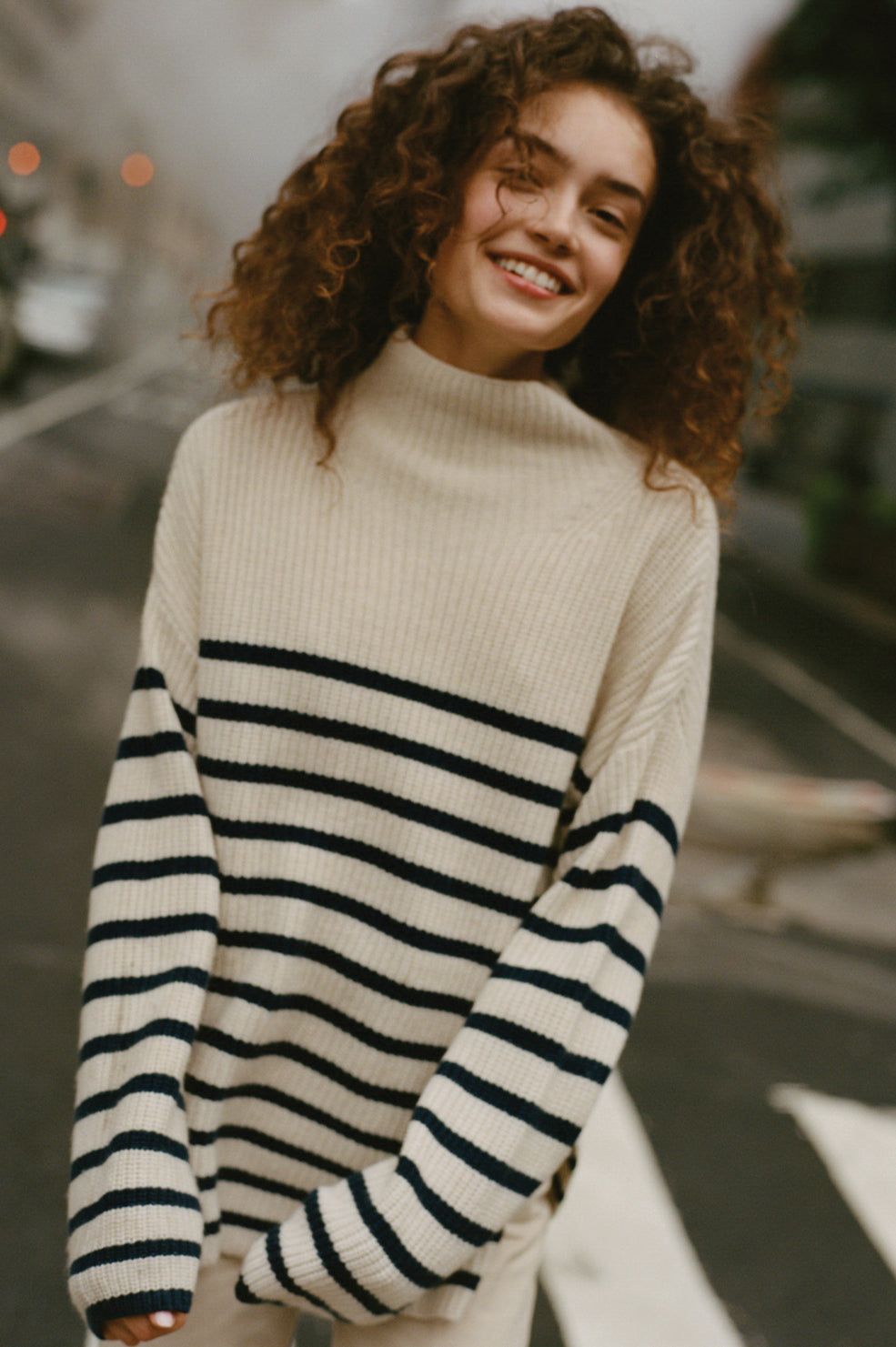 CLAUDIA SWEATER - CREAM NAVY STRIPE sold by Rails product image thumbnail 3