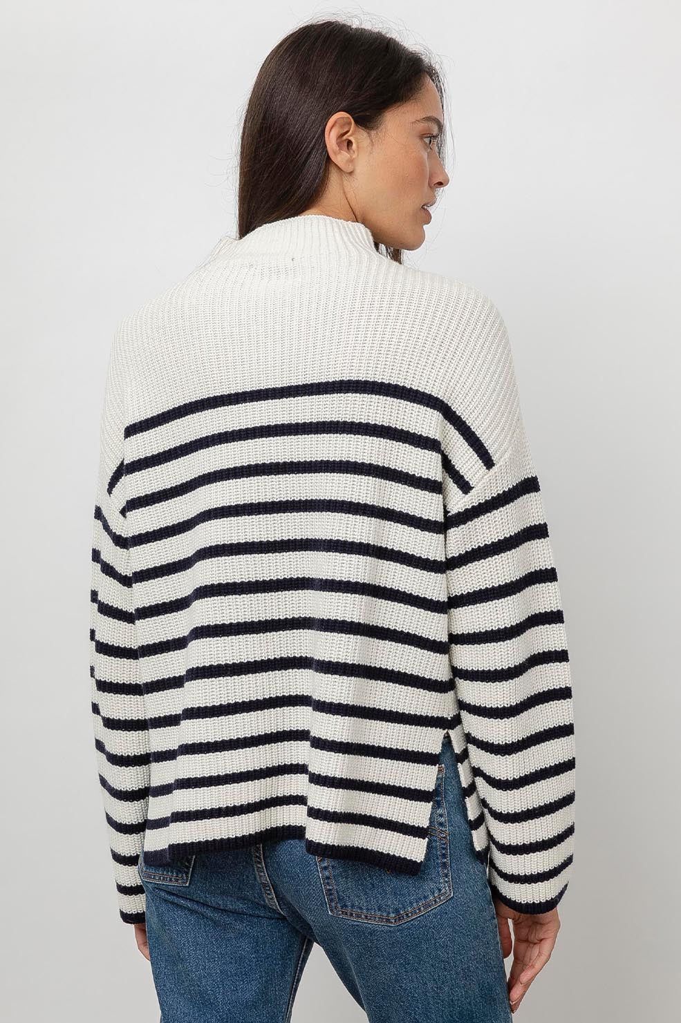 CLAUDIA SWEATER - CREAM NAVY STRIPE sold by Rails product image thumbnail 6