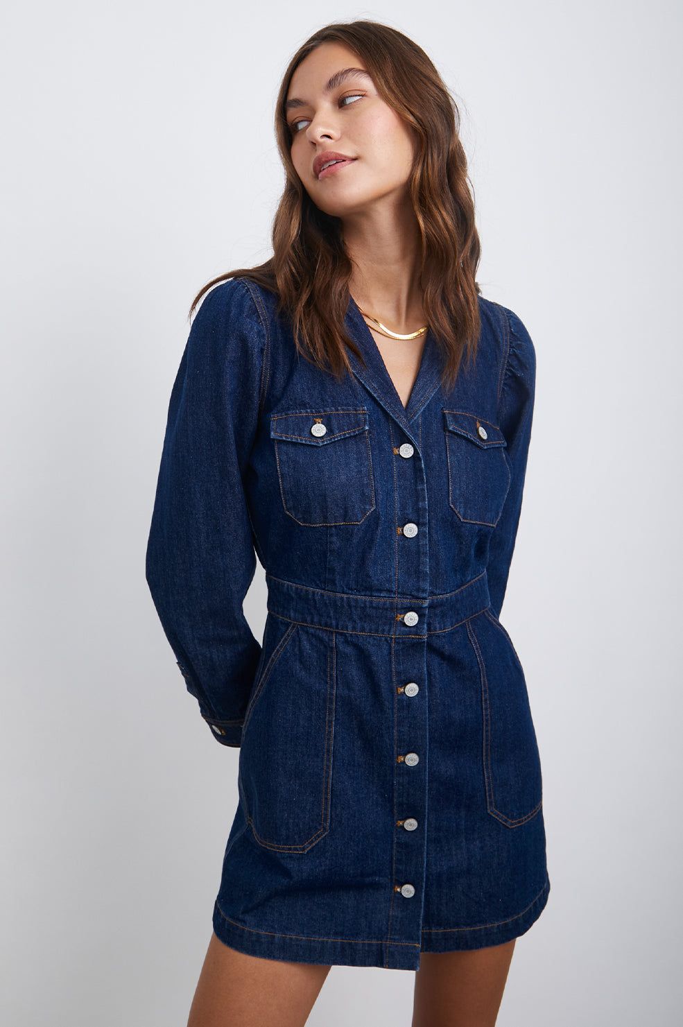 LISETTE DRESS - RAW DENIM sold by Rails