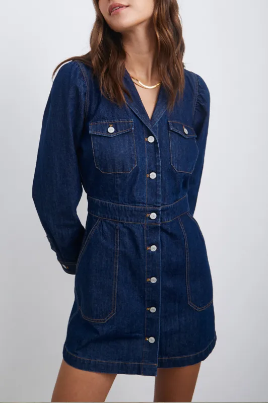 LISETTE DRESS - RAW DENIM sold by Rails