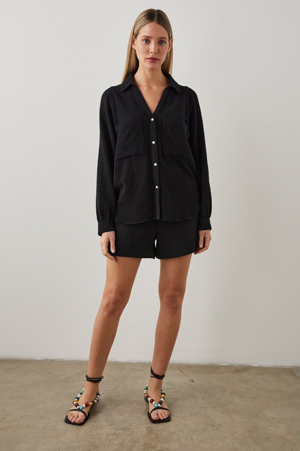 LAUREN SHIRT - BLACK sold by Rails product image thumbnail 3
