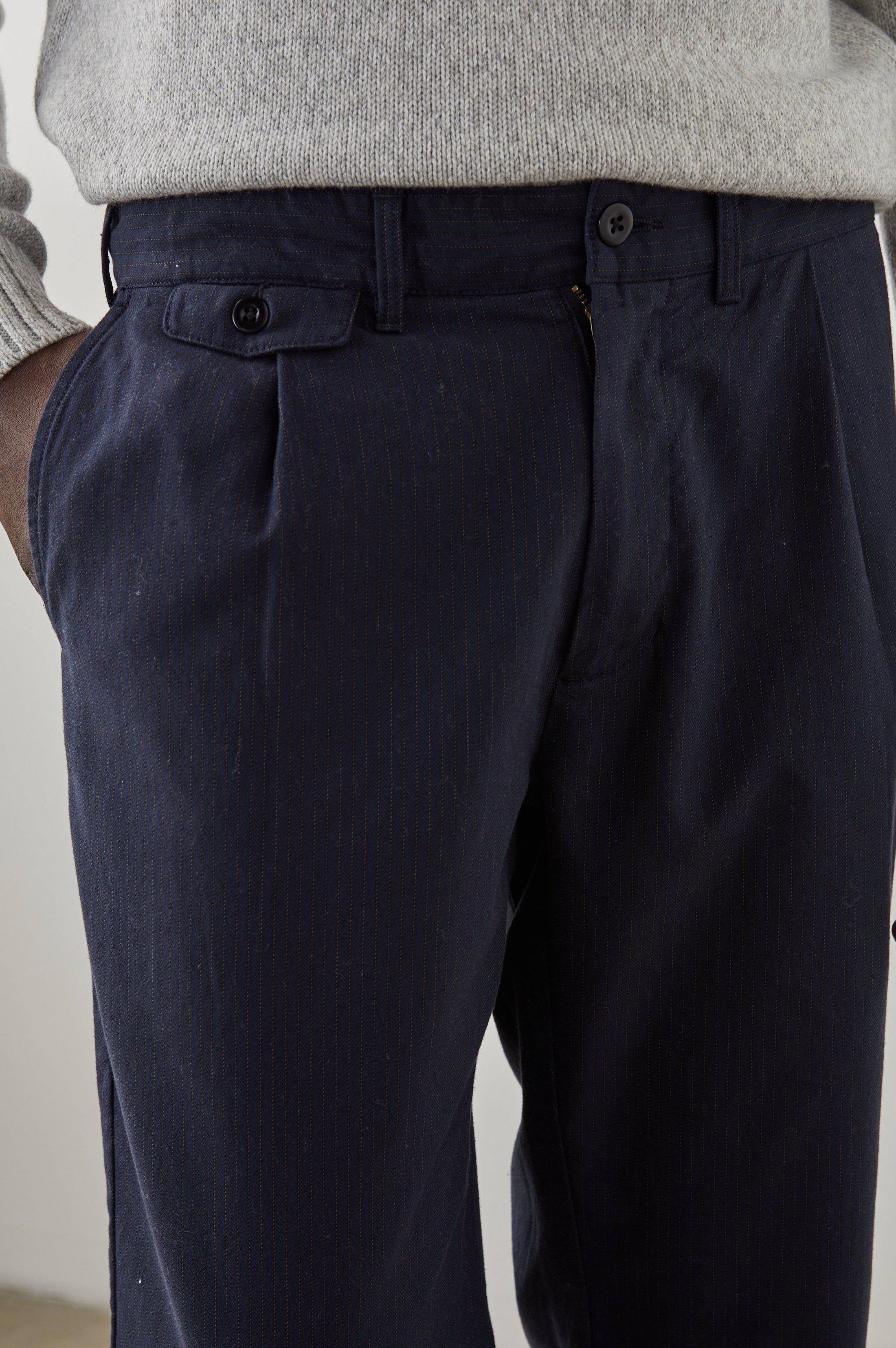 MARCELLUS PANT - NAVY CHARCOAL PIN STRIPE sold by Rails product image thumbnail 2