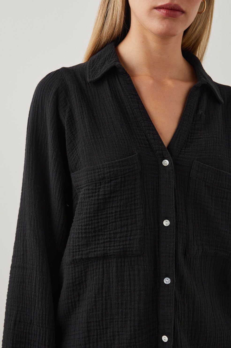 LAUREN SHIRT - BLACK sold by Rails product image thumbnail 2