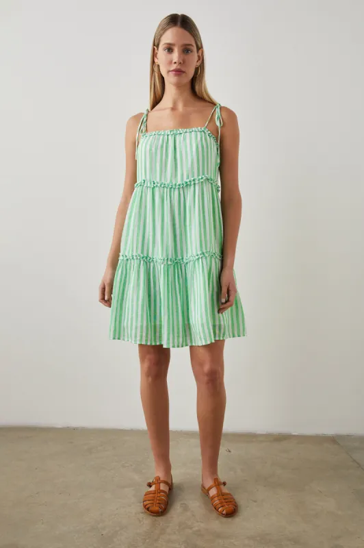CARALYN DRESS - CAYMAN GREEN STRIPE sold by Rails