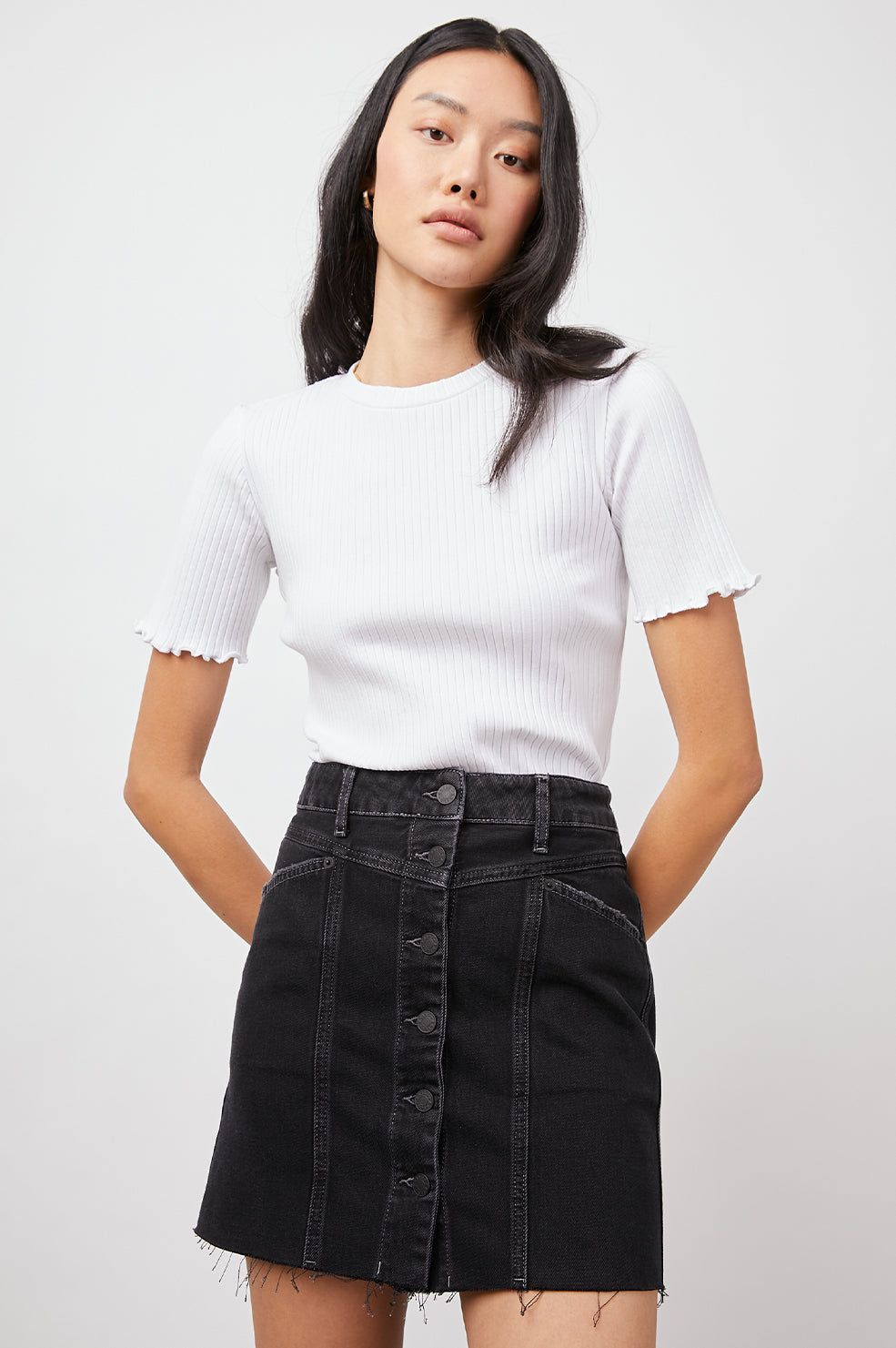 CANYON SKIRT - INKED RAW HEM sold by Rails product image thumbnail 4