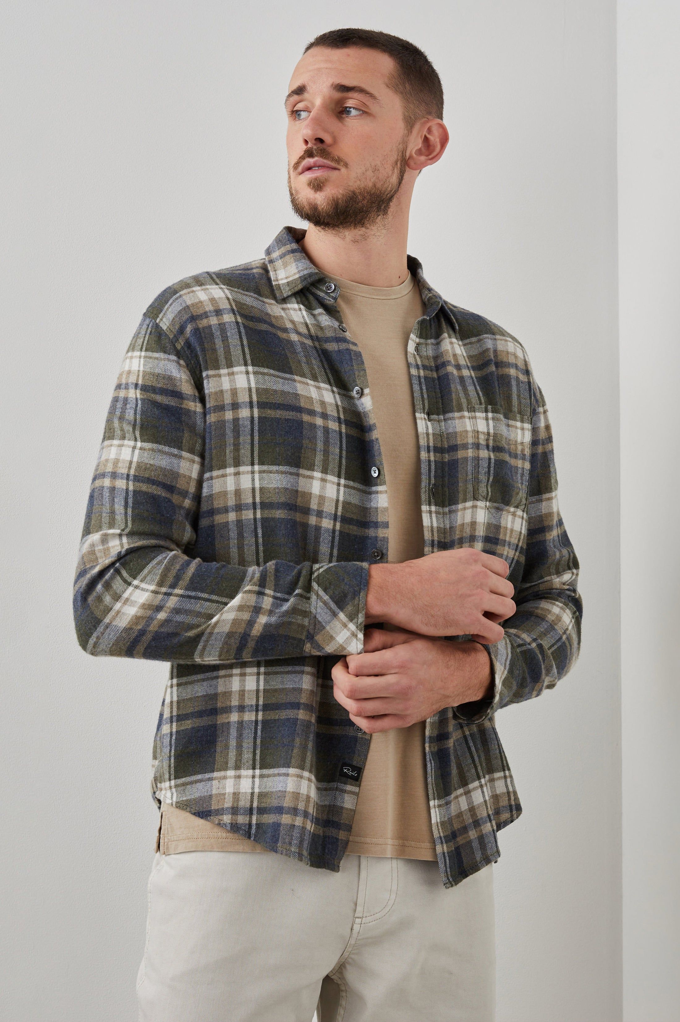 LENNOX SHIRT - BLUE MOSS LODGE sold by Rails product image thumbnail 5