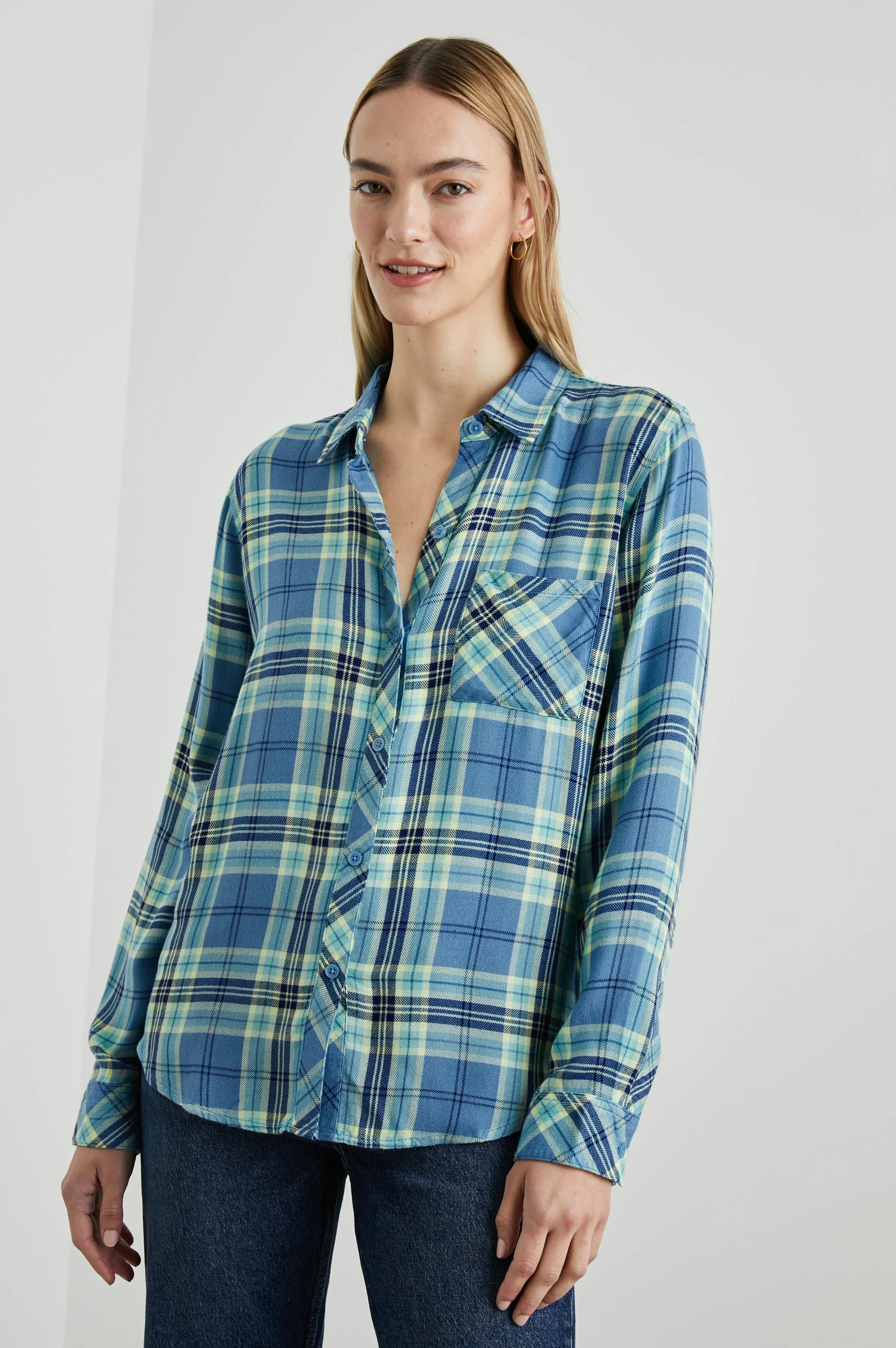 HUNTER SHIRT - BLUEBELL CITRON sold by Rails product image thumbnail 4